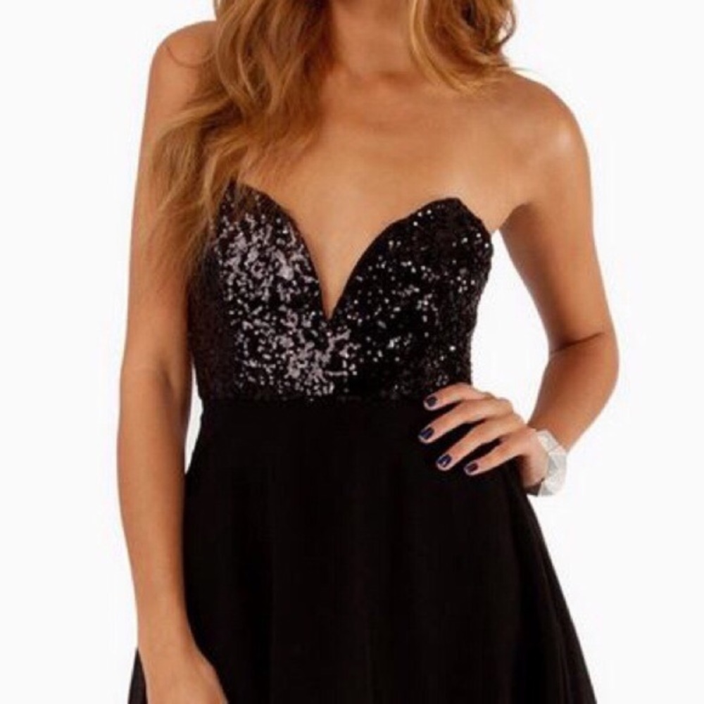 Tobi Black Sequin Dress